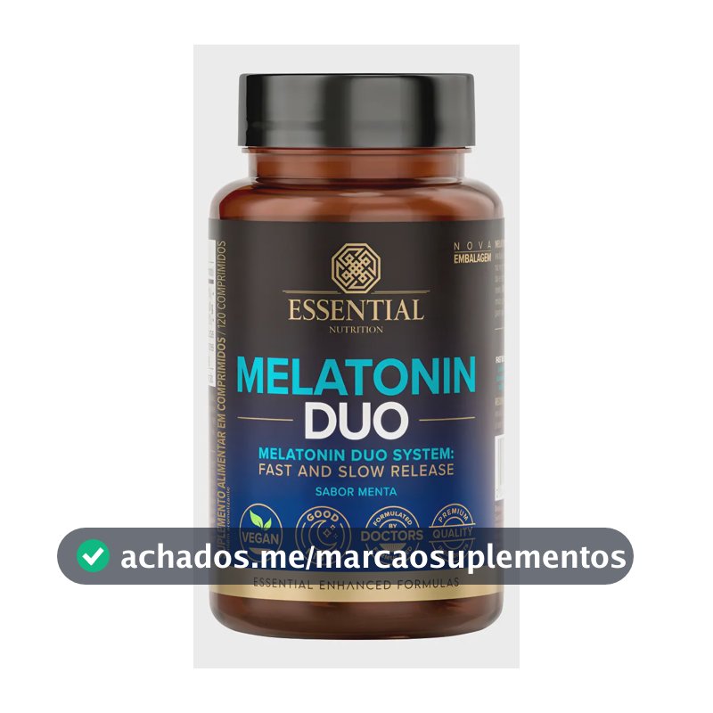 Melatonina Essential Nutrition em comprimidos sabor Menta x 200mg de 120 un