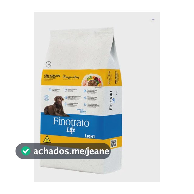 Ração Seca Cão Adulto Finotrato Life Frango e Arroz 15kg