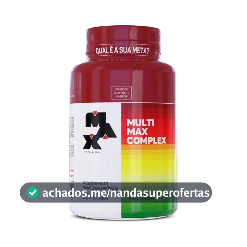 Multivitaminico Multimax Max Titanium 90 Cápsulas Max Titanium Sabor Natural
