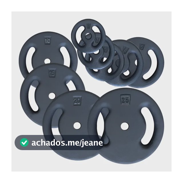 100kg Anilhas P/ Barras Halteres Musculação - Direto Fábrica