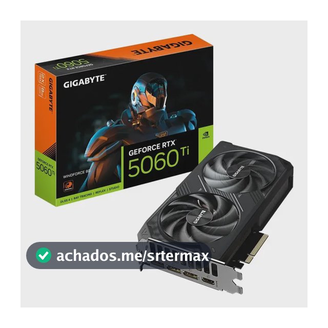 Placa De Vídeo Gigabyte Rtx 5060 Ti Windforce 2x 8gb Gddr7