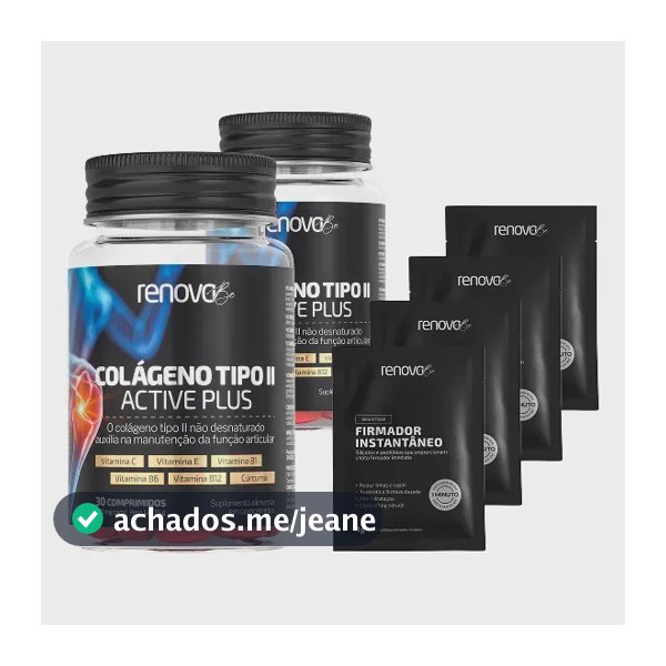 Kit 2x Colágeno Tipo 2 Renova Be Vitamina B12 B6 B1 Vit C E