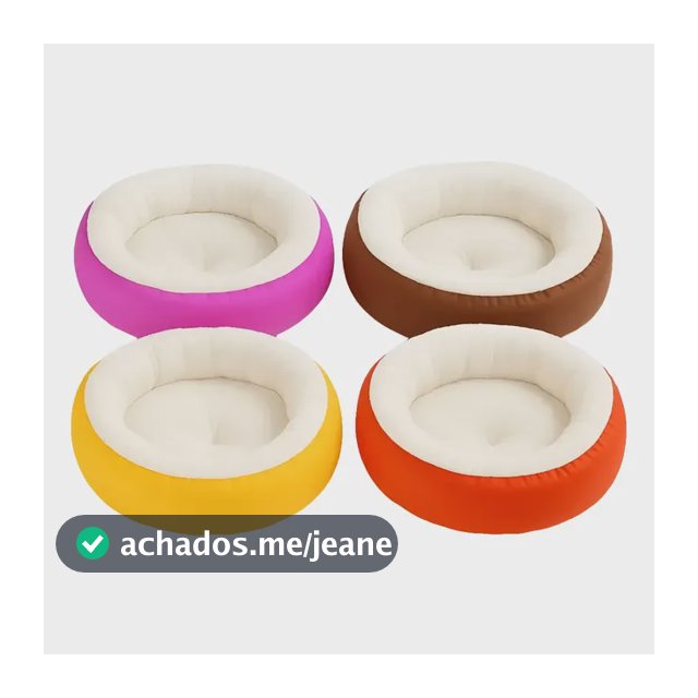 Caminha Redonda Pet Sherpa Cama Para Cães Gatos Macia Quente