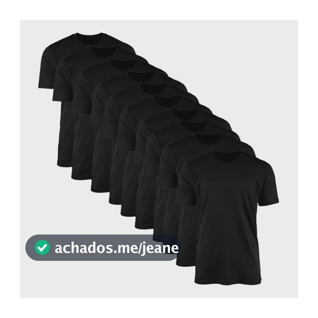 Kit 10 Camisetas Masculina Lisa Básica 100% Algodão