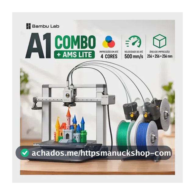 Impressora 3d Bambu Lab A1 Combo Ams Lite Wi-fi 127/220v 127/220v Prateado