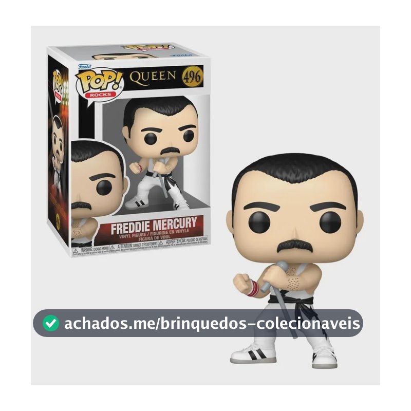 Boneco Funko Pop! Rocks Queen Freddie Mercury White Singlet