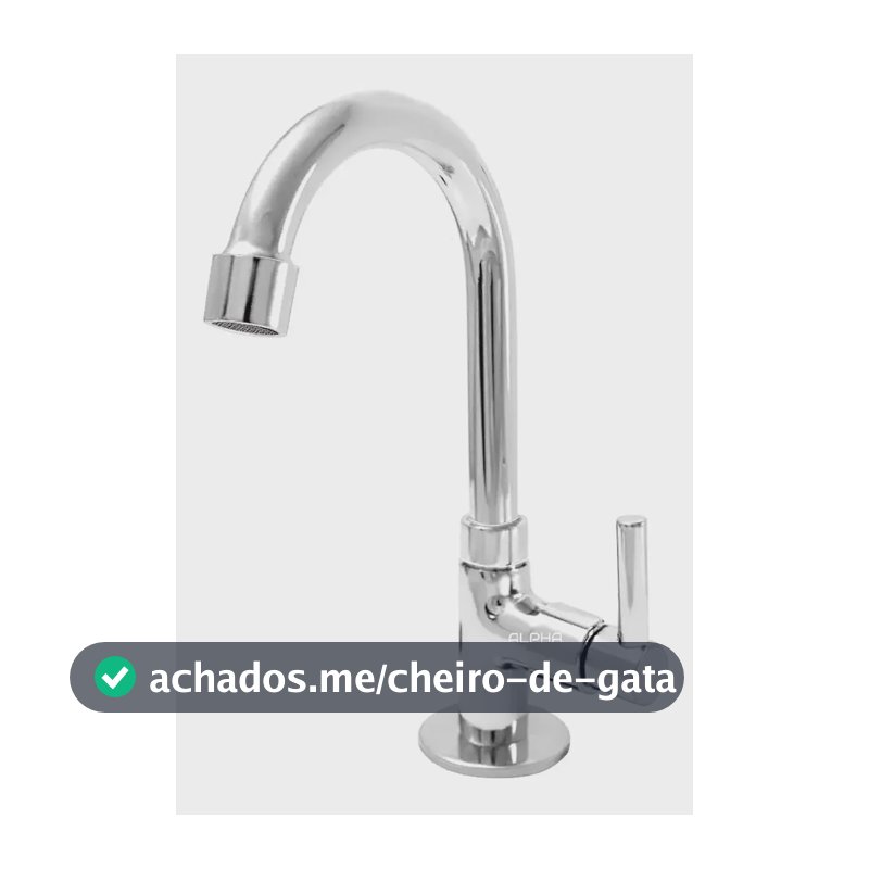 Torneira Banheiro Lavatório Pia Mesa Bancada Tubo Bica Móvel Acabamento Cromado Alpha Hidrometais 1195 C-72