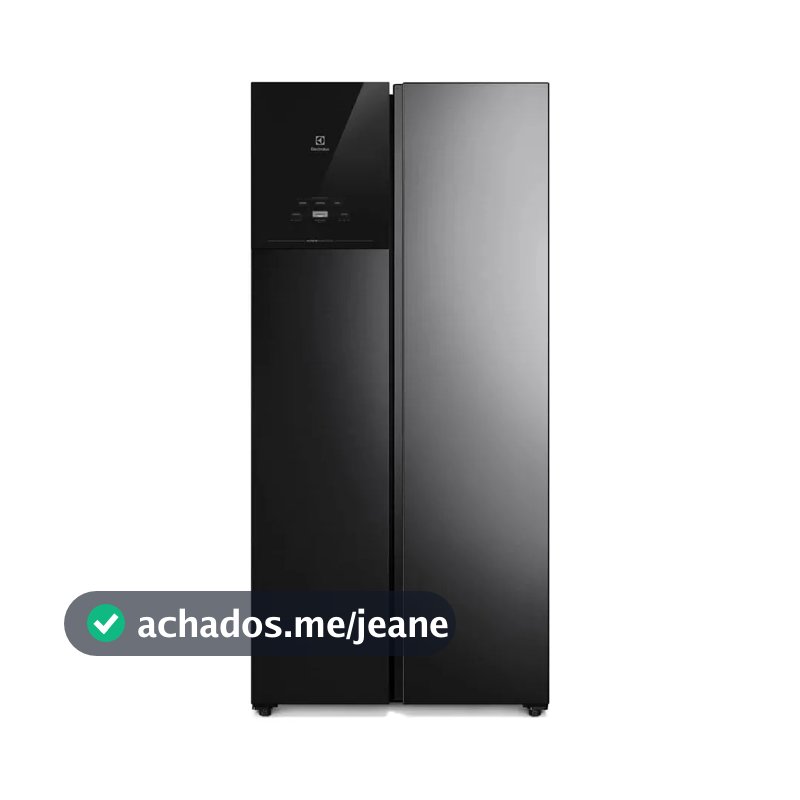 Geladeira Electrolux 431l Bivolt Sidebyside Black Inox Es40b Black