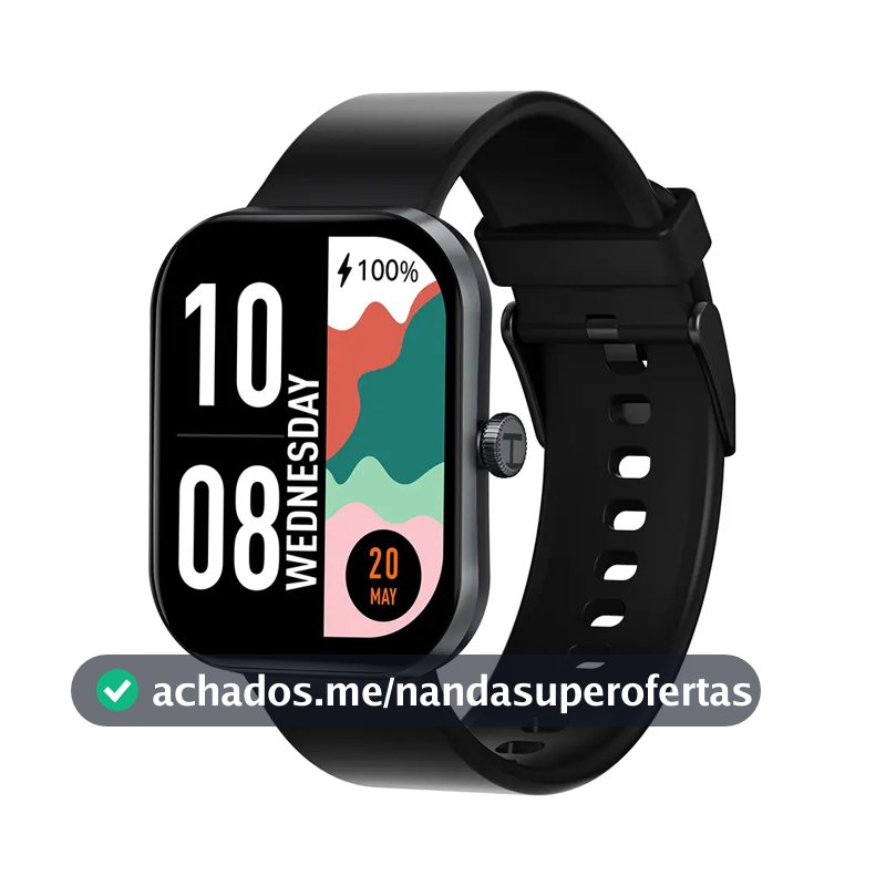 Relógio Inteligente Haylou S6 2.01 Preto Sport Ip68