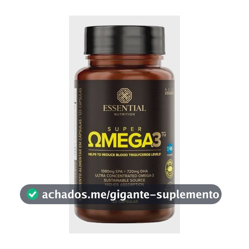 Ômega 3 Essential Nutrition Premium em cápsula Sem sabor de 120 un
