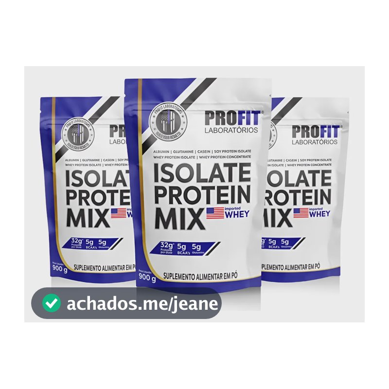 3x Whey Protein Isolate Protein Mix 900g Profit Laboratórios