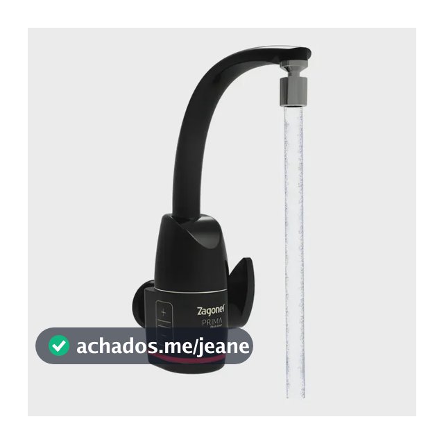 Torneira Eletrônica Zagonel Prima Touch Preta 5500W Parede/Bancada