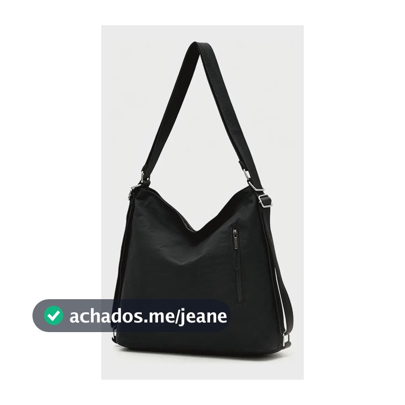 Bolsa Feminina Grande Capacidade E Impermeável Crossbody Preto