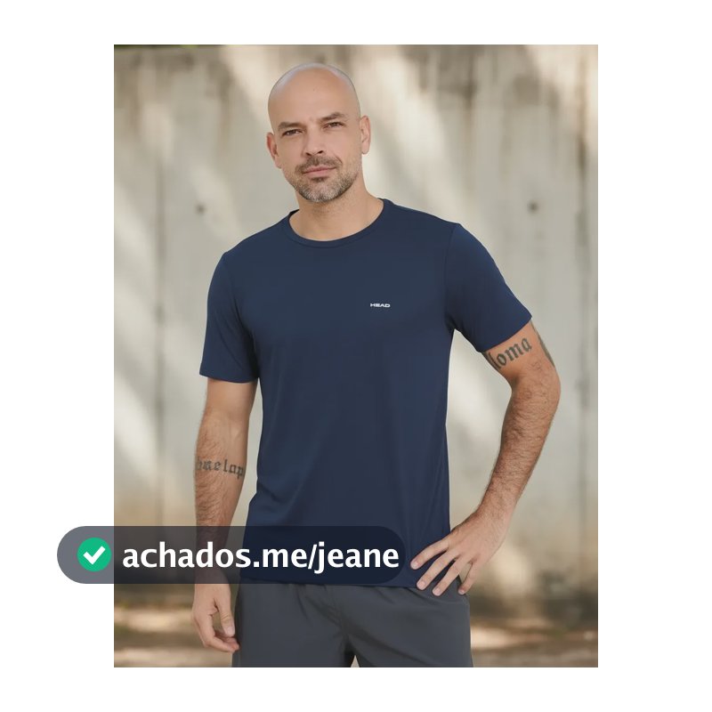 Camiseta Head Tennis Active Dry Piquet Secagem Rápida Azul-marinho Colméia G