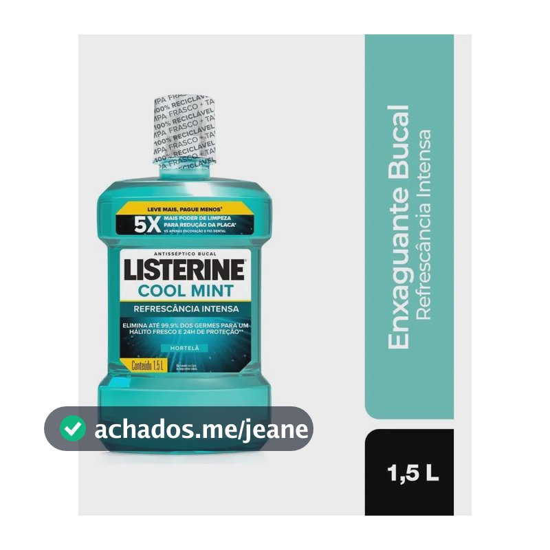 Listerine Cool Mint Enxaguante Bucal, 1,5L