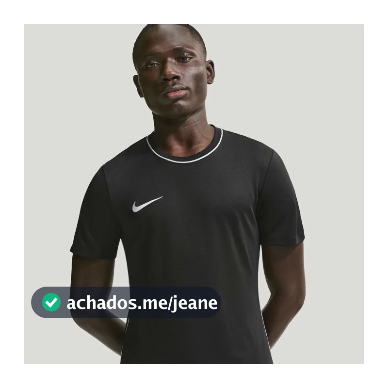 Camiseta Dri-fit Nike Park Masculina Preto/branco G