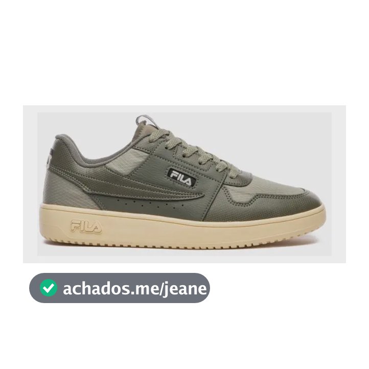 Tênis Casual Masculino Acd Classic Fila Oliva/oliva Medio/bege Liso 38 Br