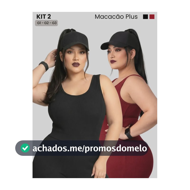 Kit 2 Macacão Longo Plus Size Feminino Acinturado Academia Preto G3 (54/56)