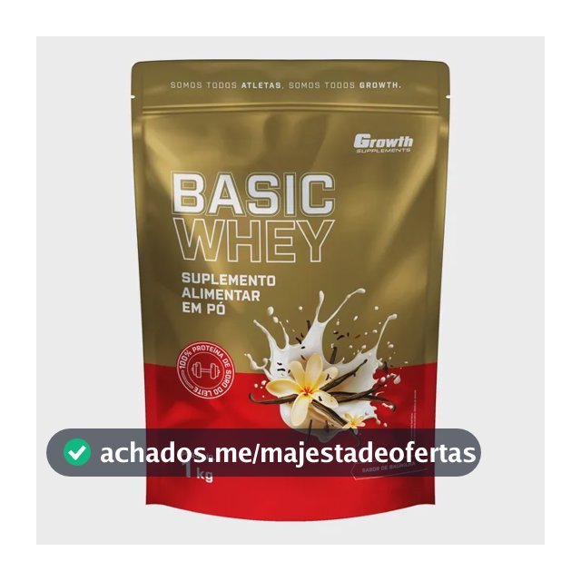 Basic Whey 1kg Growth Supplements Baunilha
