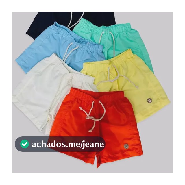 Kit 5 Bermuda Tactel Infantil Juvenil Short Praia 02-14 Anos
