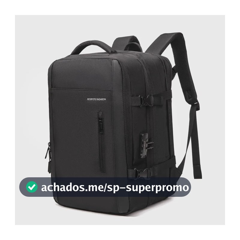 Mochila Para Notebook Impermeável com Porta USB e Senha Para Homem