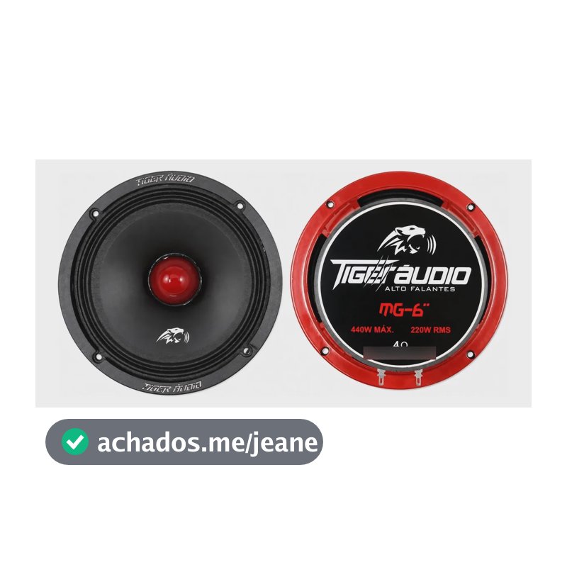 Alto Falante Tiger Áudio 220mg-6 6 Polegadas 440 W Rms (par) Preto/vermelho