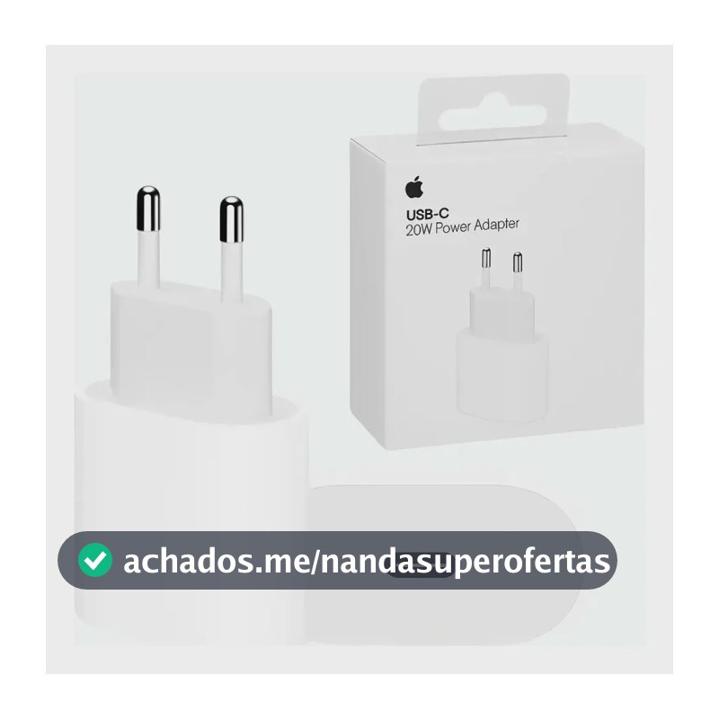 Carregador Fonte Usb-c 20w Compativel com iPhone Tipo-c Turbo Adaptador Branco - Distribuidor Autorizado