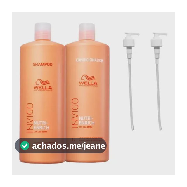 Kit Wella Invigo Nutri Enrich Shampoo 1000ml + Cond 1000ml