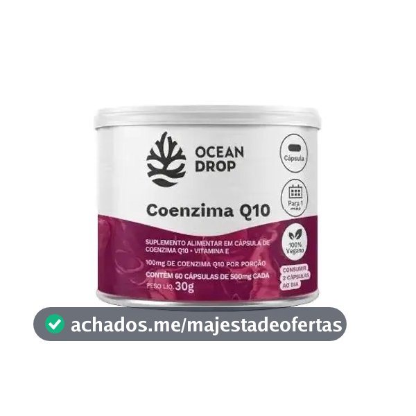 Coenzima Q10 Ocean DROP em cápsula Sem sabor de 60 un