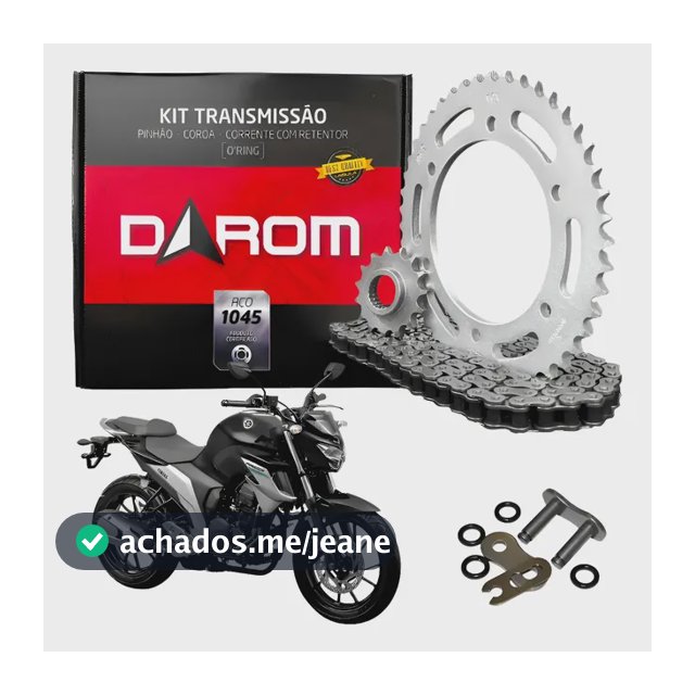 Kit Relação C/ Retentor Yamaha Fazer 250 Fz-25 2018 A 2023 Kit Transmissão Fazer 250 2018 2019 2021 2022 2023 2024