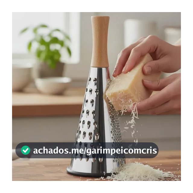 Ralador De Inox 30cm Profissional Queijo E Legumes Cônico Cor Água