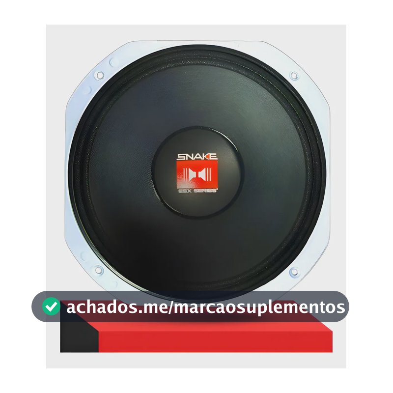Woofer 10 Polegadas Auto Falante Médio Snake 450w Rms 8 Ohms Preto 8 Ohms