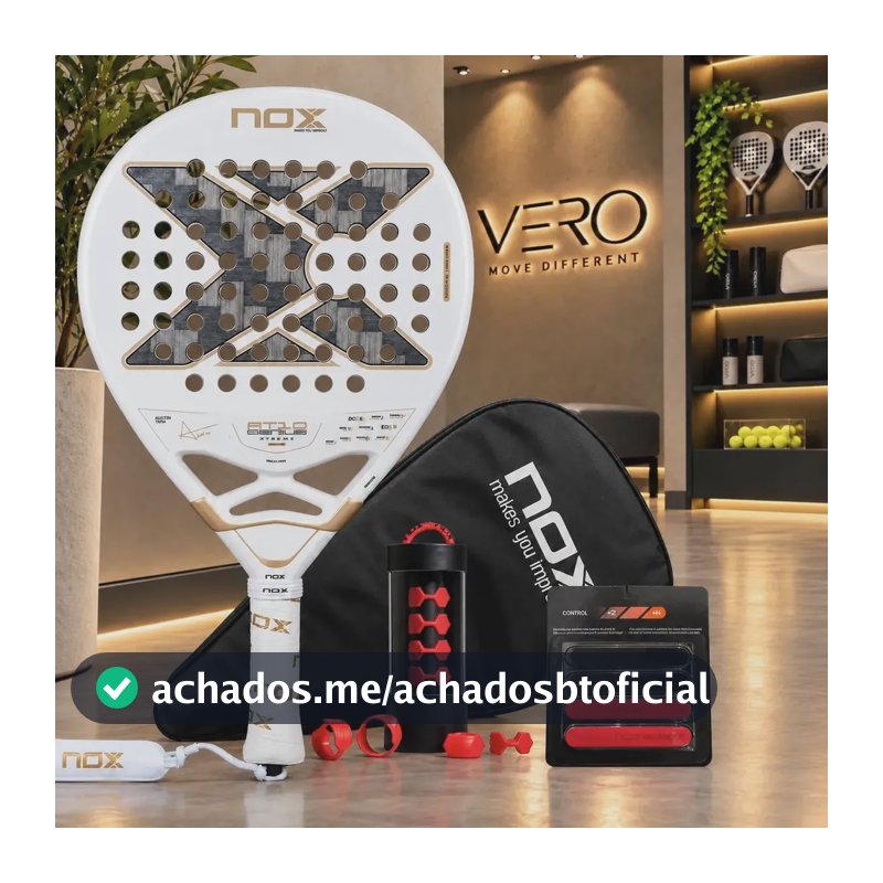 Raquete Padel Nox At10 Genius 12k Alum Xtrem 2026 Tapia Branco