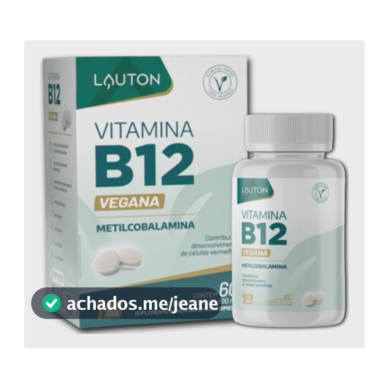 Vitamina B12 Pote Com 60 Comprimidos Lauton Nutrition Sabor Sem sabor
