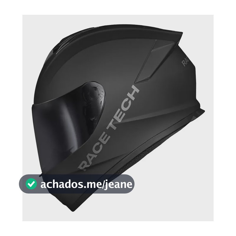 Capacete Race Tech Hit Monocolor cor preto fosco Tam 58cm