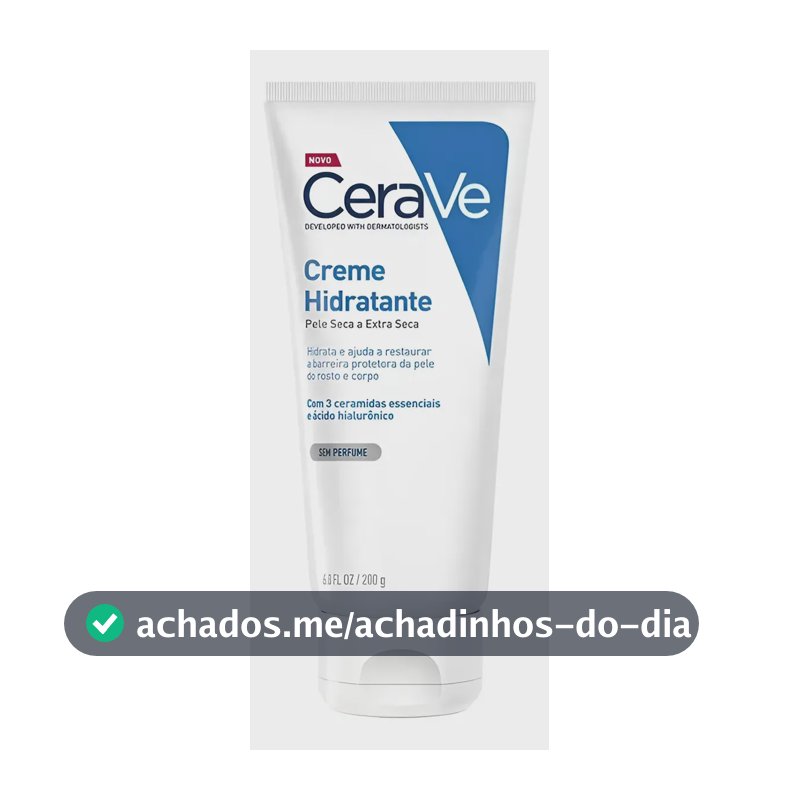 Creme Hidratante com 3 Ceramidas para Pele Seca e Extrasseca CeraVe 200g