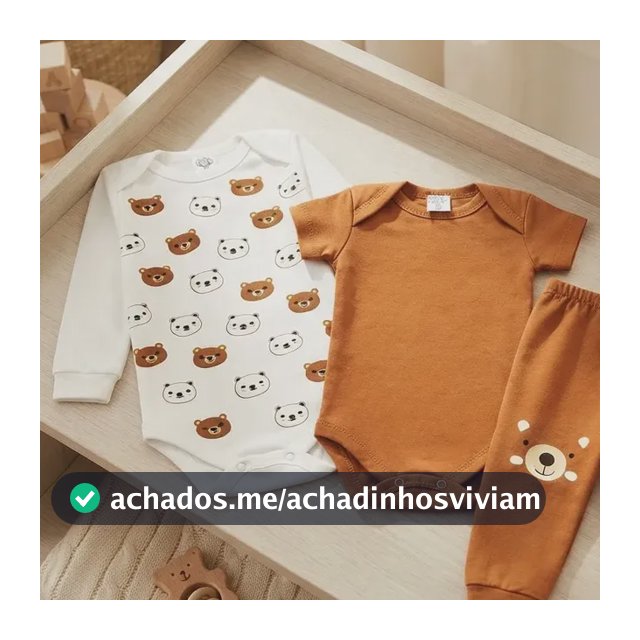 Kit Body Bebê Menino 3 Peças, Manga Longa, Curta E Calça