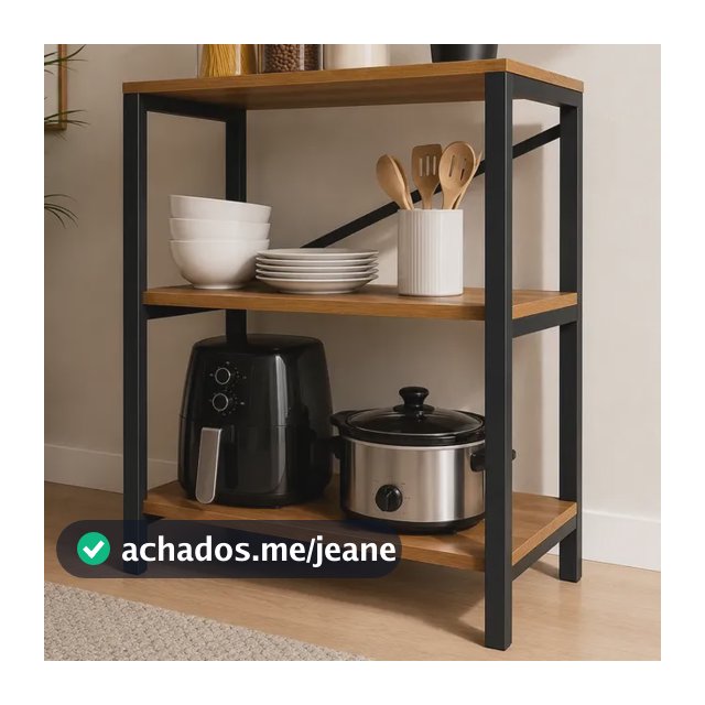Mesinha Escrivaninha Aparador Estante Multiuso Aço Mdf Ferro