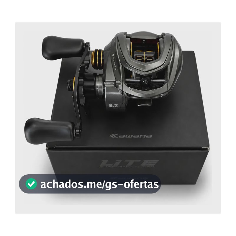 Carretilha Kawana Lite 11 Rolamentos 185g Direita Cinza-escuro Direito