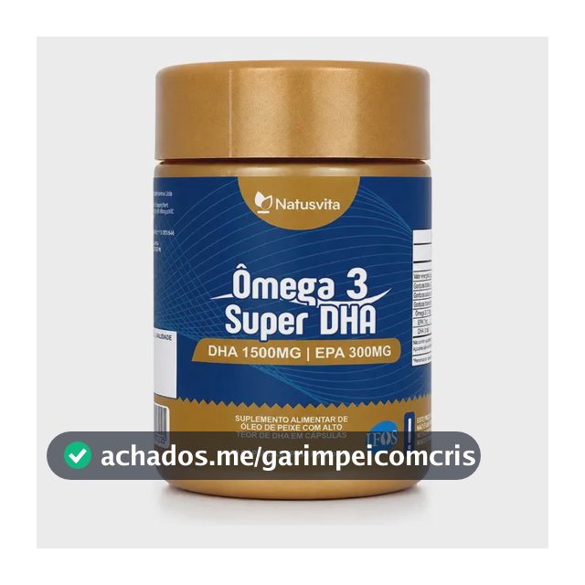 Ômega 3 Super Dha 1.500mg Selo Ifos Concentrado 60 Cáps Sabor Sem sabor