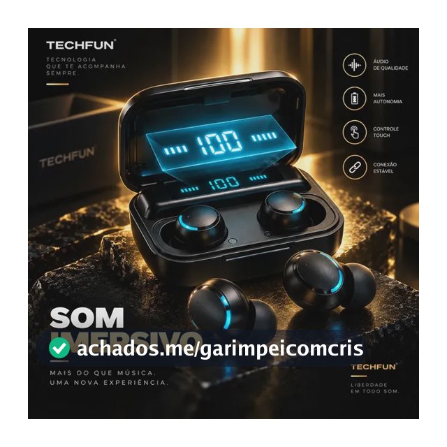 Fone de ouvido sem fio TWS F9-5 BTH-F9-5 preto