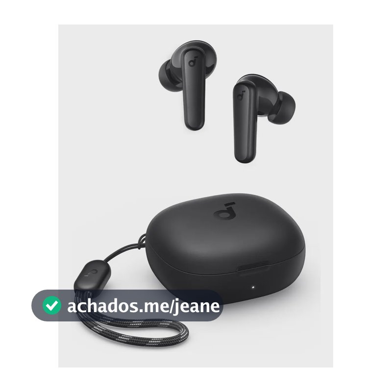 Fone De Ouvido Soundcore by Anker P20i Graves Poderosos e Impactantes Bluetooth 5.3 30H de Reprodução Resistência à Água 2 Mics IA para Chamadas Claras Personalização de Som via App Cor Preto