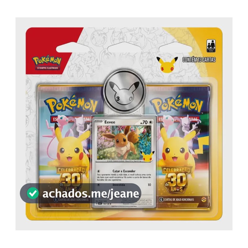 Pokemon - Celebracao De 30 Anos - Blister Duplo Com Moeda