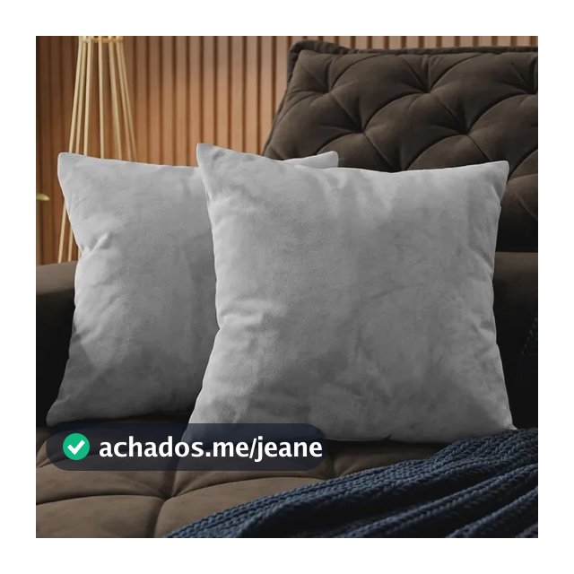 Almofadas Kit Plumie. De 45x45cm 2 Uni Boucle Cama Inbox Cinza Claro Liso