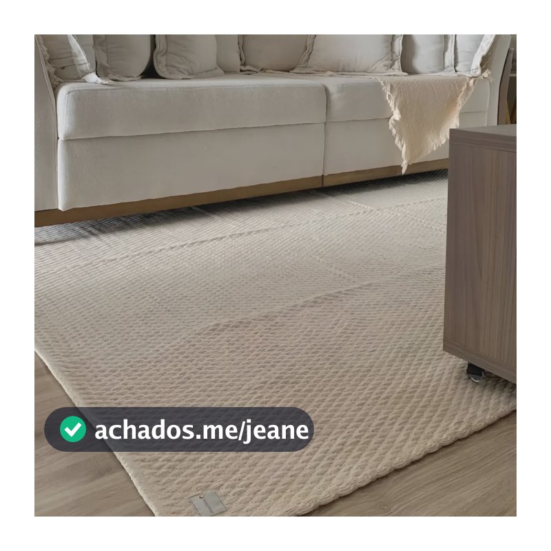 Tapete Sala Neutro 2,00 X 2,50 Boho 100% Algodão Lavável