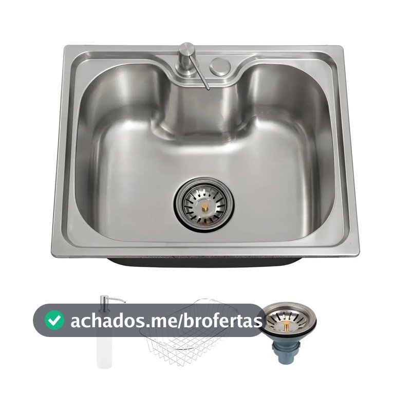 Cuba Gourmet para Cozinha Aço Inox 201 50x40cm Nawa Prata - Pingoo.casa