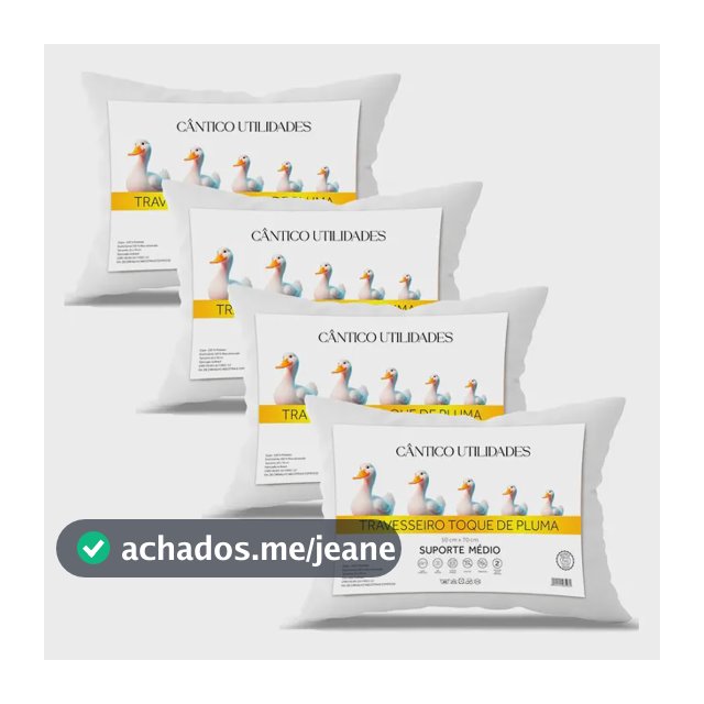 Kit 4 Travesseiro Antialérgico Macio 50x70 Fibra Siliconada Branco