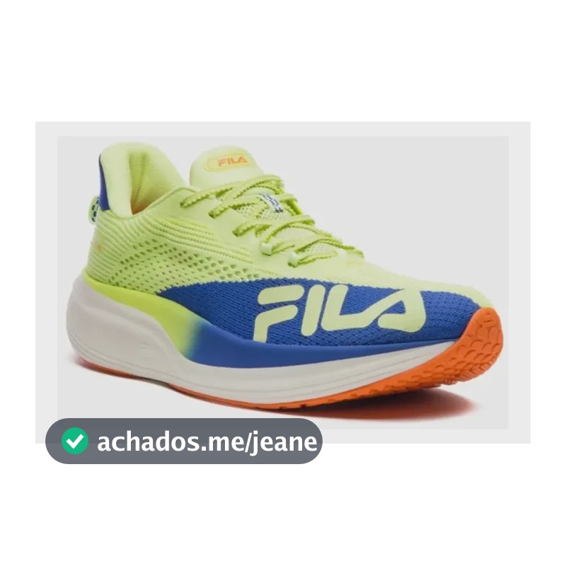 Tenis Fila Speedzone Masc Maratona Amortecimento Corrida Verde/azul 39 Br