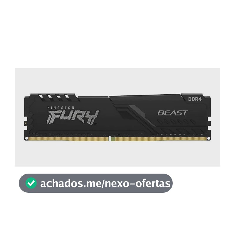 Memória Gamer Fury Beast 16gb Ddr4 Cl16 Kingston