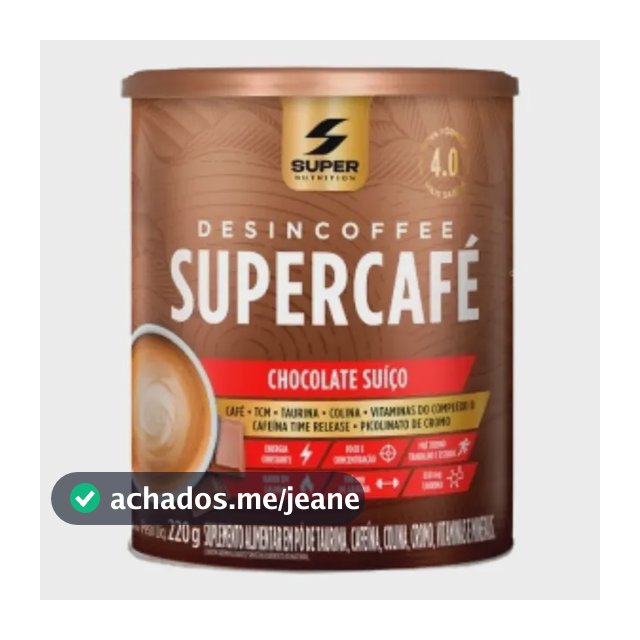 Supercafé Desincoffee Termogênico Desinchá Sabores 220g Chocolate Suíço